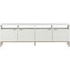 Ambrose 75.25 inch Champagne Gold / Cream Modular Media Console And Cabinet
